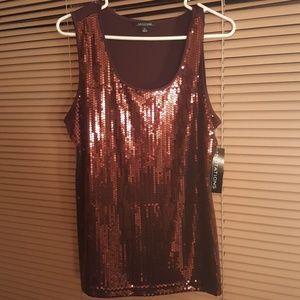 Brown (shell) tank top - XL